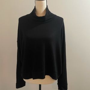Splendid Cropped Turtleneck Sweatshirt